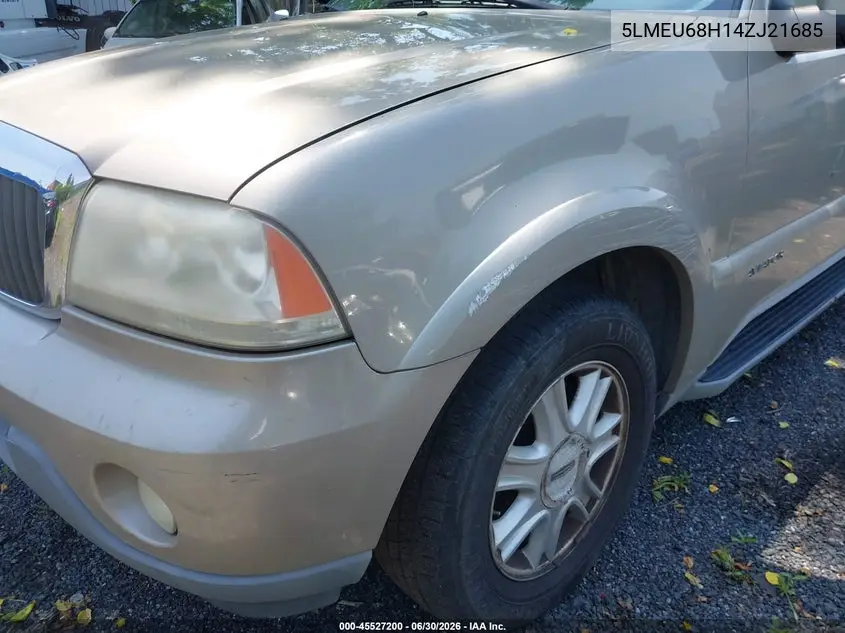 2004 Lincoln Aviator VIN: 5LMEU68H14ZJ21685 Lot: 45527200