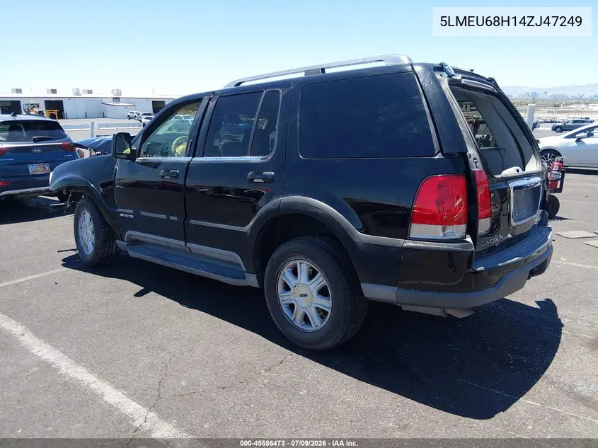 2004 Lincoln Aviator VIN: 5LMEU68H14ZJ47249 Lot: 45586473