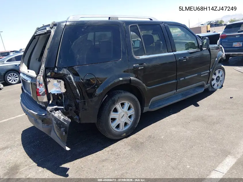 2004 Lincoln Aviator VIN: 5LMEU68H14ZJ47249 Lot: 45586473