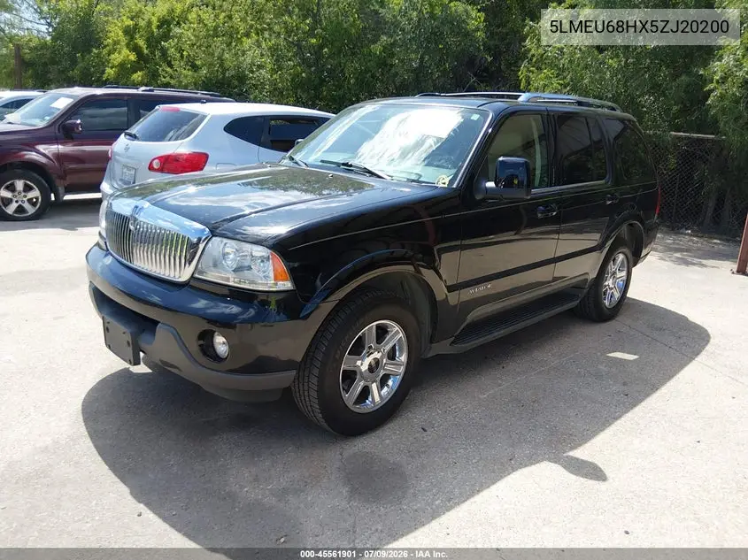 2005 Lincoln Aviator VIN: 5LMEU68HX5ZJ20200 Lot: 45561901