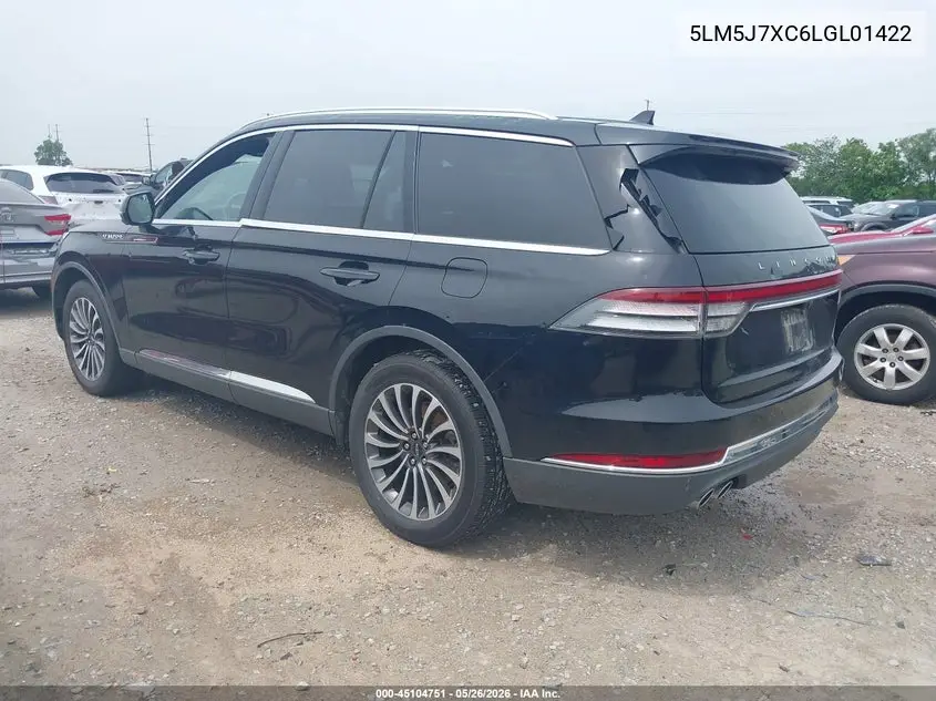 2020 Lincoln Aviator Reserve VIN: 5LM5J7XC6LGL01422 Lot: 45104751