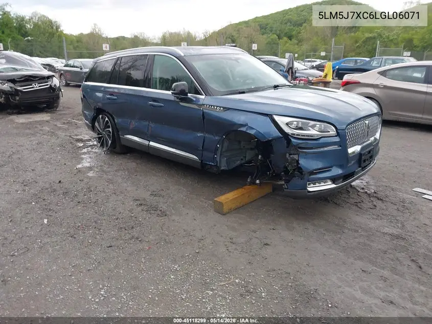 2020 Lincoln Aviator Reserve VIN: 5LM5J7XC6LGL06071 Lot: 45118299