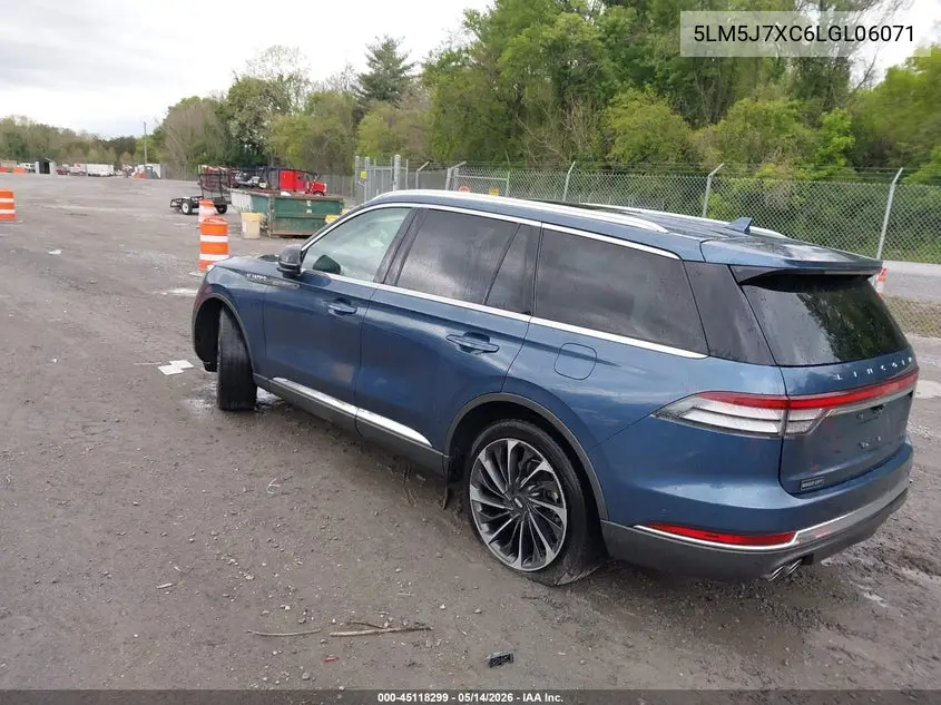 2020 Lincoln Aviator Reserve VIN: 5LM5J7XC6LGL06071 Lot: 45118299