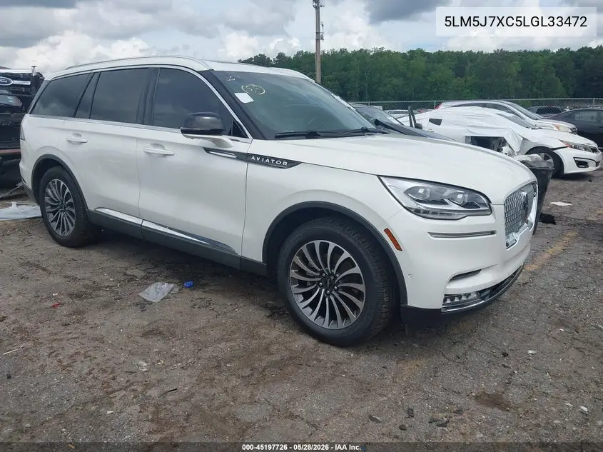 2020 Lincoln Aviator Reserve VIN: 5LM5J7XC5LGL33472 Lot: 45197726