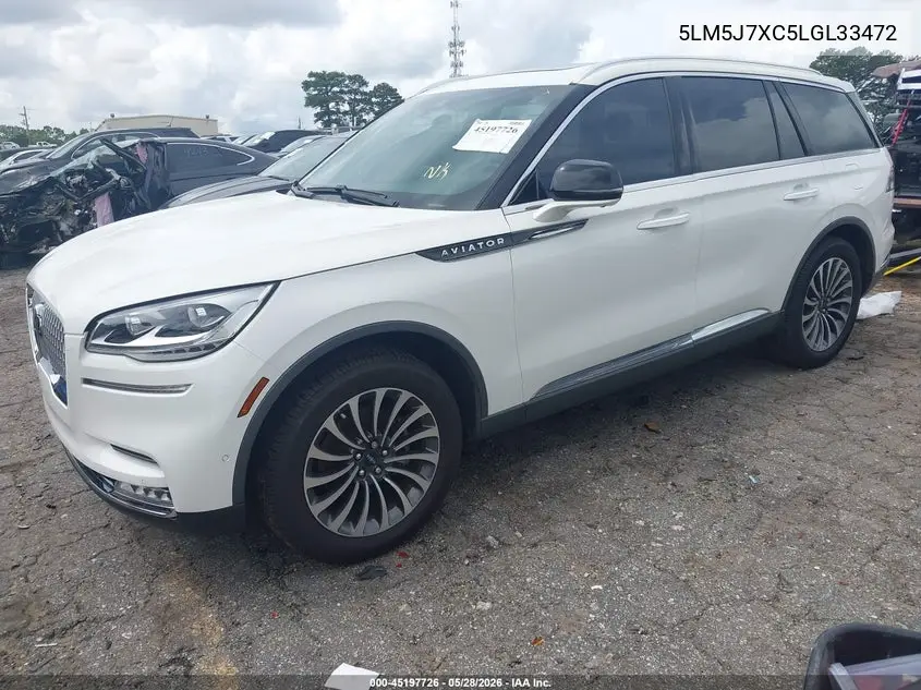 2020 Lincoln Aviator Reserve VIN: 5LM5J7XC5LGL33472 Lot: 45197726