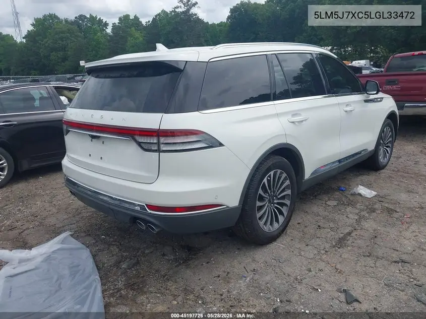 2020 Lincoln Aviator Reserve VIN: 5LM5J7XC5LGL33472 Lot: 45197726