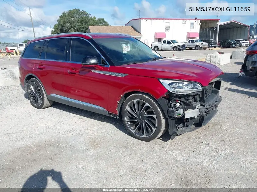 2020 Lincoln Aviator Reserve VIN: 5LM5J7XCXLGL11659 Lot: 45233631