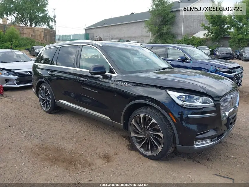 2020 Lincoln Aviator Reserve VIN: 5LM5J7XC8LGL02720 Lot: 45288016