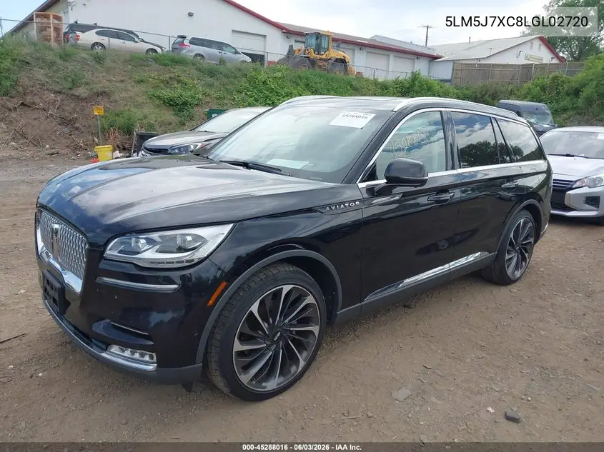 2020 Lincoln Aviator Reserve VIN: 5LM5J7XC8LGL02720 Lot: 45288016