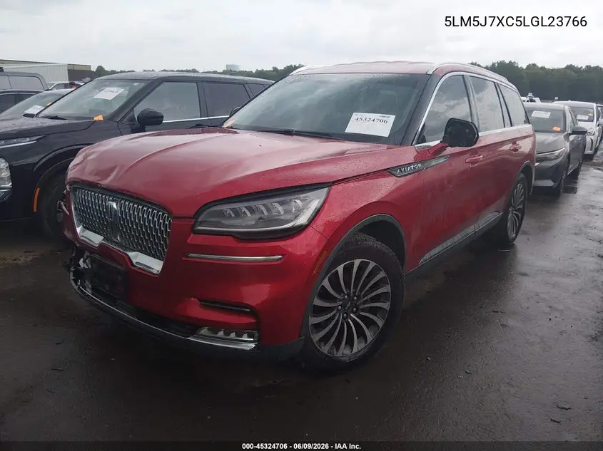 2020 Lincoln Aviator Reserve VIN: 5LM5J7XC5LGL23766 Lot: 45324706