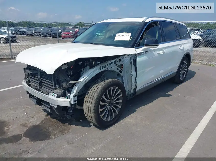 2020 Lincoln Aviator Reserve VIN: 5LM5J7WC1LGL23670 Lot: 45361223