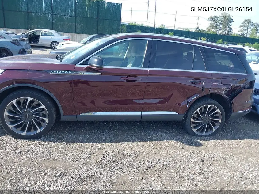 2020 Lincoln Aviator Reserve VIN: 5LM5J7XC0LGL26154 Lot: 45368269