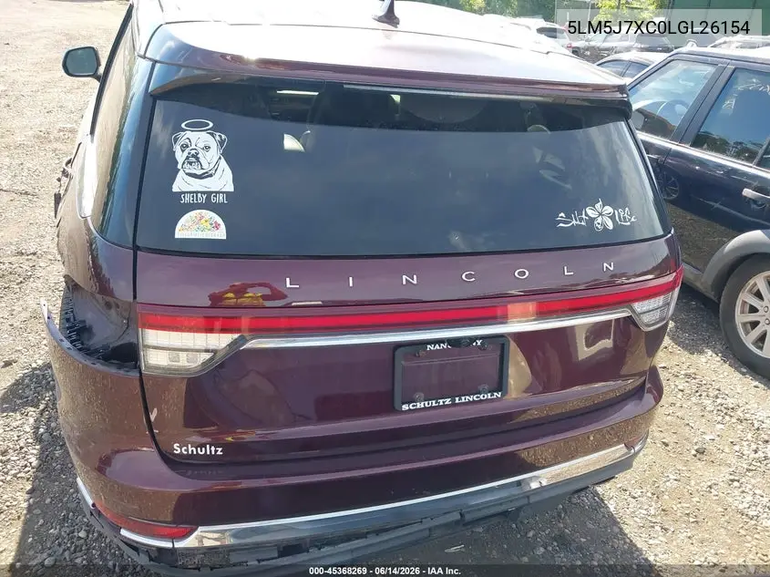 2020 Lincoln Aviator Reserve VIN: 5LM5J7XC0LGL26154 Lot: 45368269