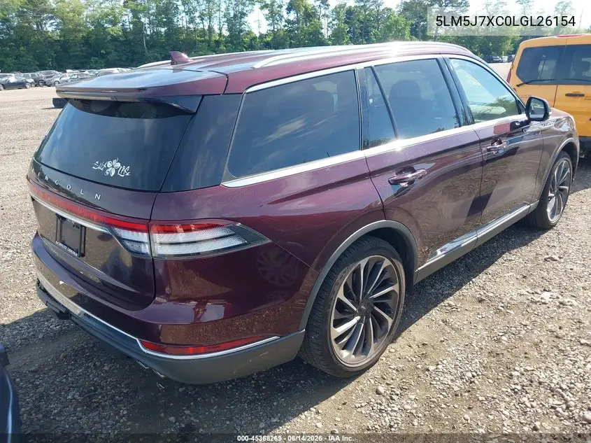 2020 Lincoln Aviator Reserve VIN: 5LM5J7XC0LGL26154 Lot: 45368269