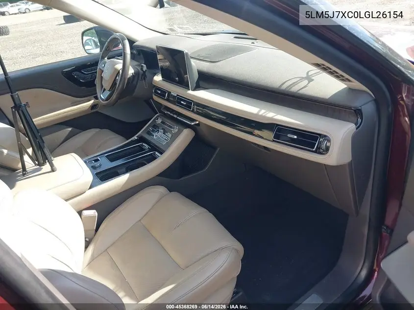 2020 Lincoln Aviator Reserve VIN: 5LM5J7XC0LGL26154 Lot: 45368269