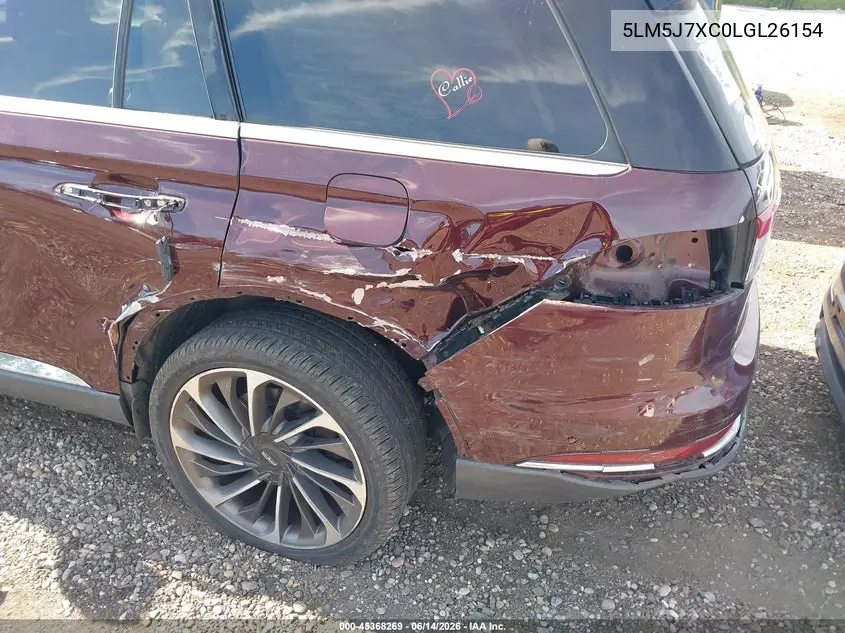 2020 Lincoln Aviator Reserve VIN: 5LM5J7XC0LGL26154 Lot: 45368269