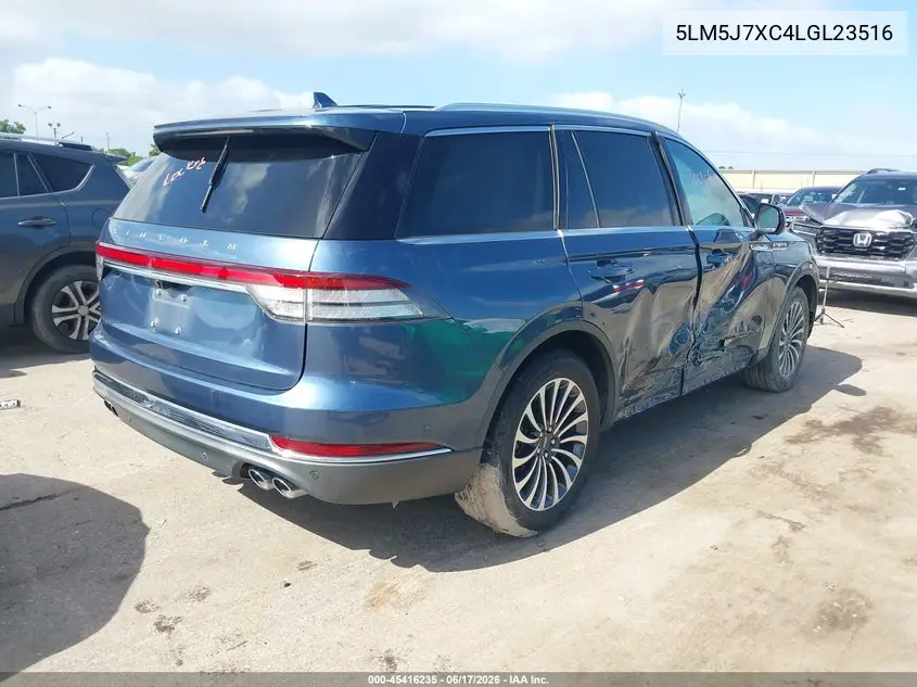 2020 Lincoln Aviator Reserve VIN: 5LM5J7XC4LGL23516 Lot: 45416235