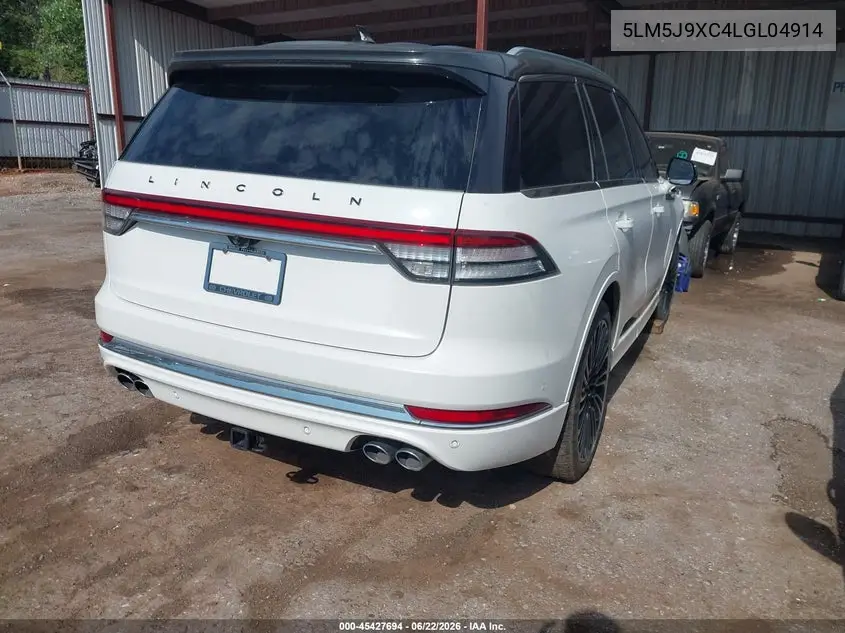 2020 Lincoln Aviator Black Label VIN: 5LM5J9XC4LGL04914 Lot: 45427694