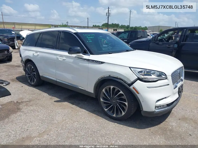 2020 Lincoln Aviator Reserve VIN: 5LM5J7XC8LGL35748 Lot: 45434762