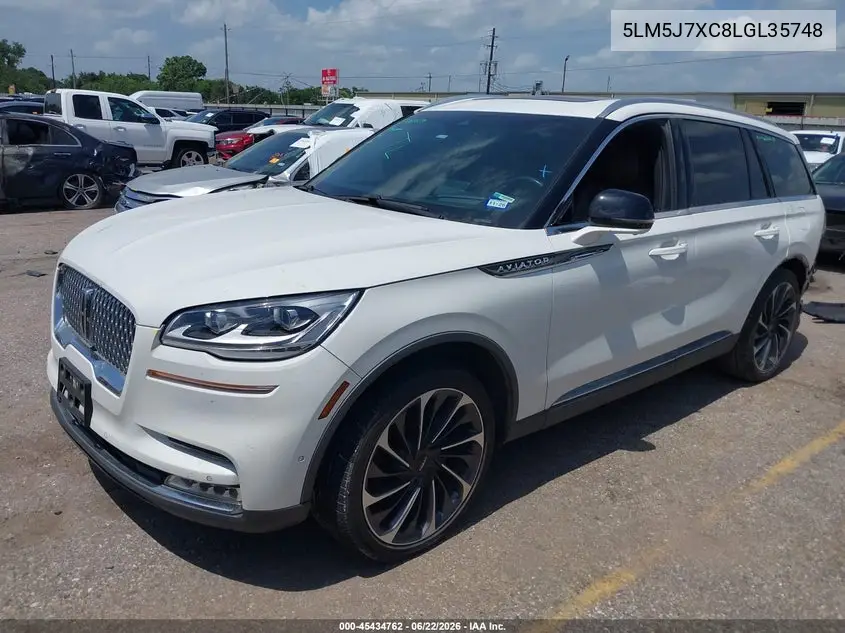 2020 Lincoln Aviator Reserve VIN: 5LM5J7XC8LGL35748 Lot: 45434762