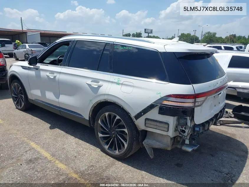 2020 Lincoln Aviator Reserve VIN: 5LM5J7XC8LGL35748 Lot: 45434762