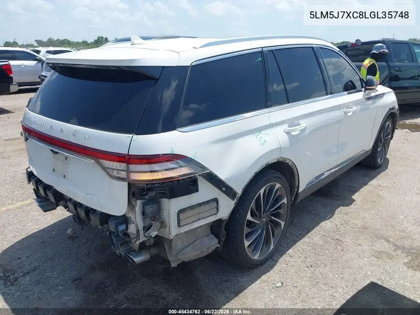 2020 Lincoln Aviator Reserve VIN: 5LM5J7XC8LGL35748 Lot: 45434762