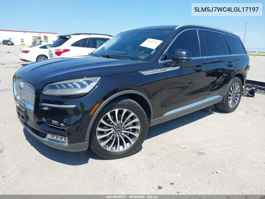 2020 Lincoln Aviator Reserve VIN: 5LM5J7WC4LGL17197 Lot: 45435747