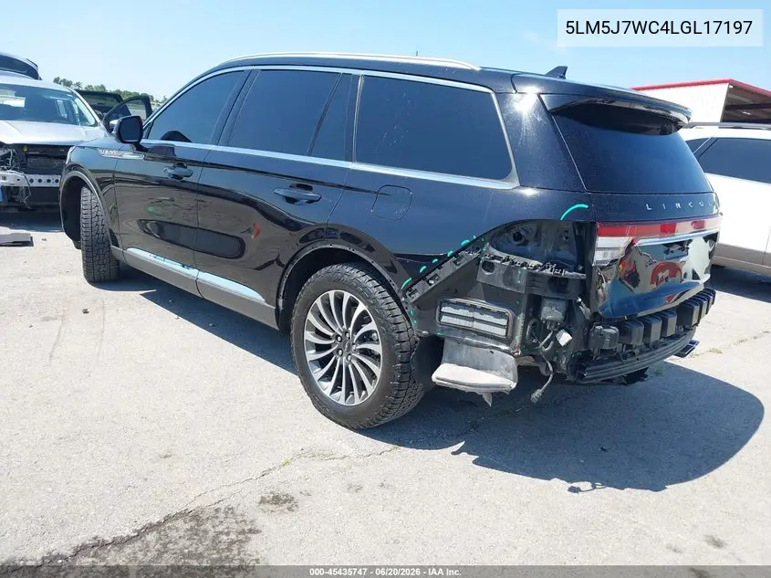 2020 Lincoln Aviator Reserve VIN: 5LM5J7WC4LGL17197 Lot: 45435747