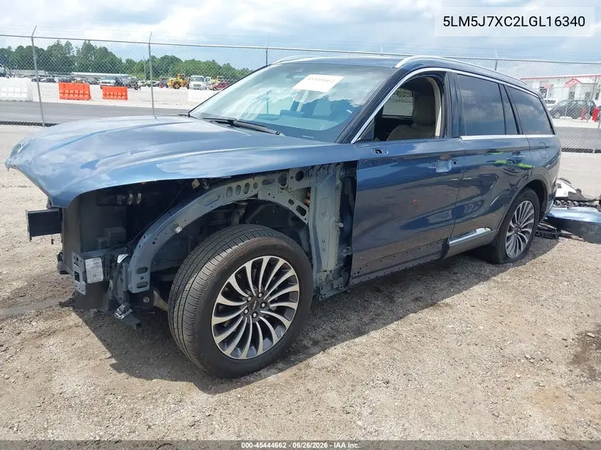 2020 Lincoln Aviator Reserve VIN: 5LM5J7XC2LGL16340 Lot: 45444662