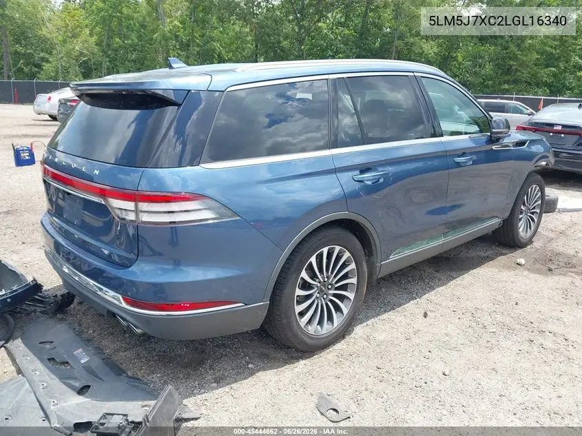 2020 Lincoln Aviator Reserve VIN: 5LM5J7XC2LGL16340 Lot: 45444662