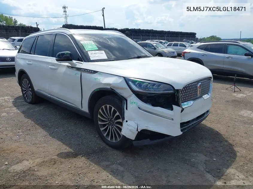 2020 Lincoln Aviator Reserve VIN: 5LM5J7XC5LGL18471 Lot: 45467546