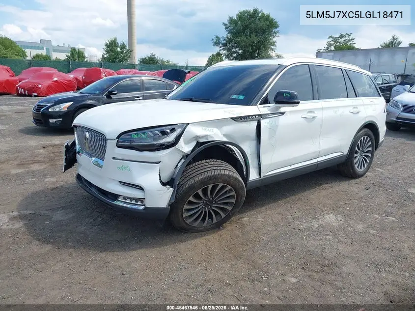 2020 Lincoln Aviator Reserve VIN: 5LM5J7XC5LGL18471 Lot: 45467546