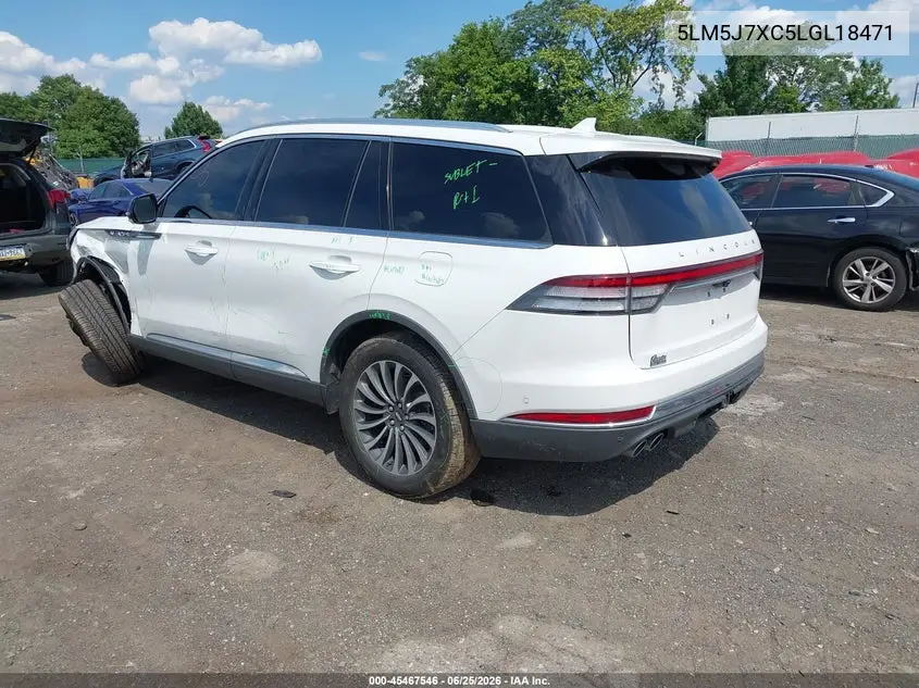 2020 Lincoln Aviator Reserve VIN: 5LM5J7XC5LGL18471 Lot: 45467546