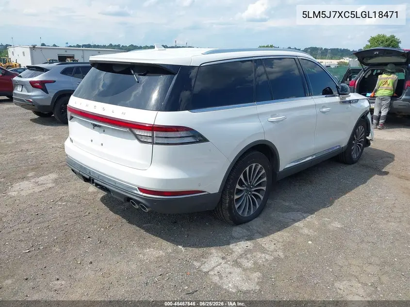 2020 Lincoln Aviator Reserve VIN: 5LM5J7XC5LGL18471 Lot: 45467546