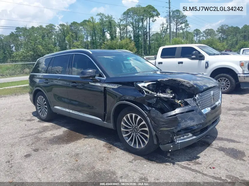2020 Lincoln Aviator Reserve VIN: 5LM5J7WC2LGL34242 Lot: 45483863