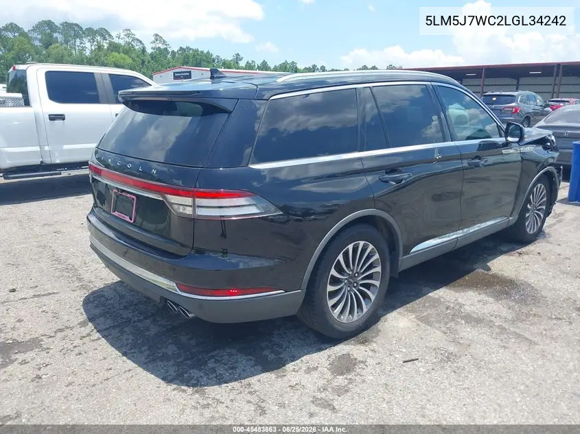 2020 Lincoln Aviator Reserve VIN: 5LM5J7WC2LGL34242 Lot: 45483863