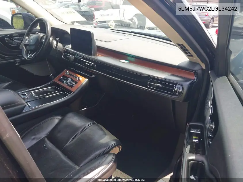 2020 Lincoln Aviator Reserve VIN: 5LM5J7WC2LGL34242 Lot: 45483863