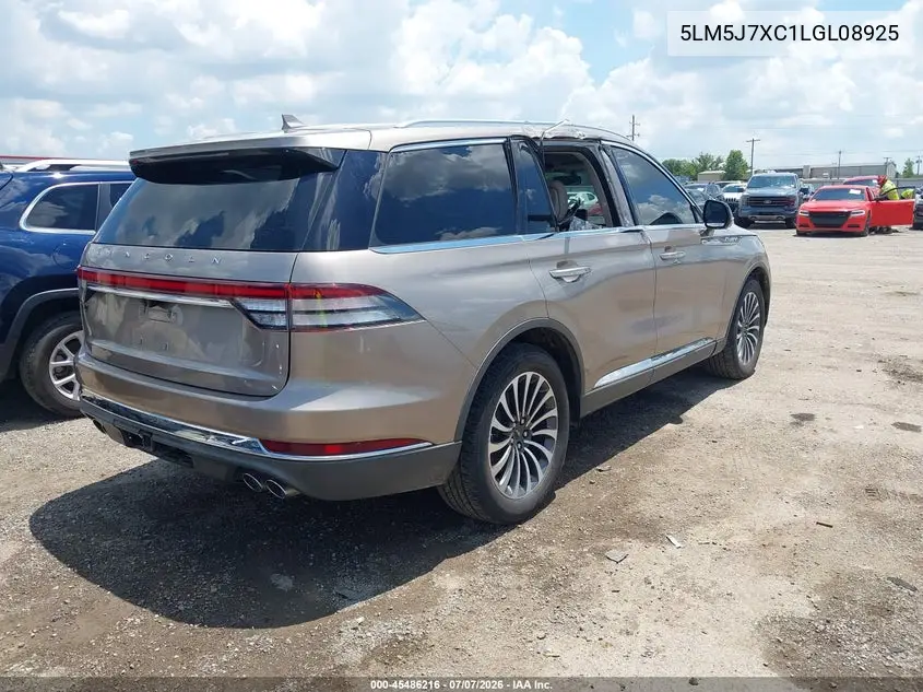 2020 Lincoln Aviator Reserve VIN: 5LM5J7XC1LGL08925 Lot: 45486216