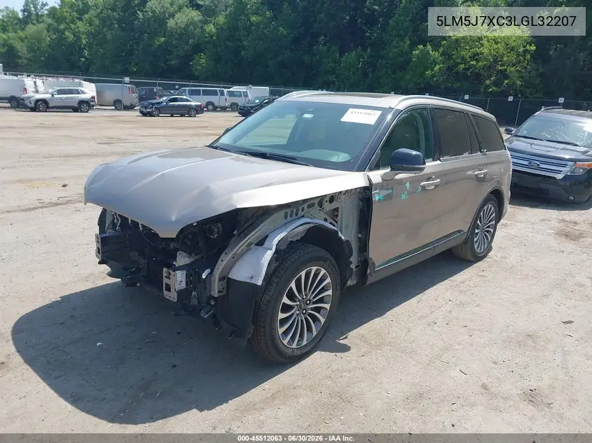2020 Lincoln Aviator Reserve VIN: 5LM5J7XC3LGL32207 Lot: 45512063