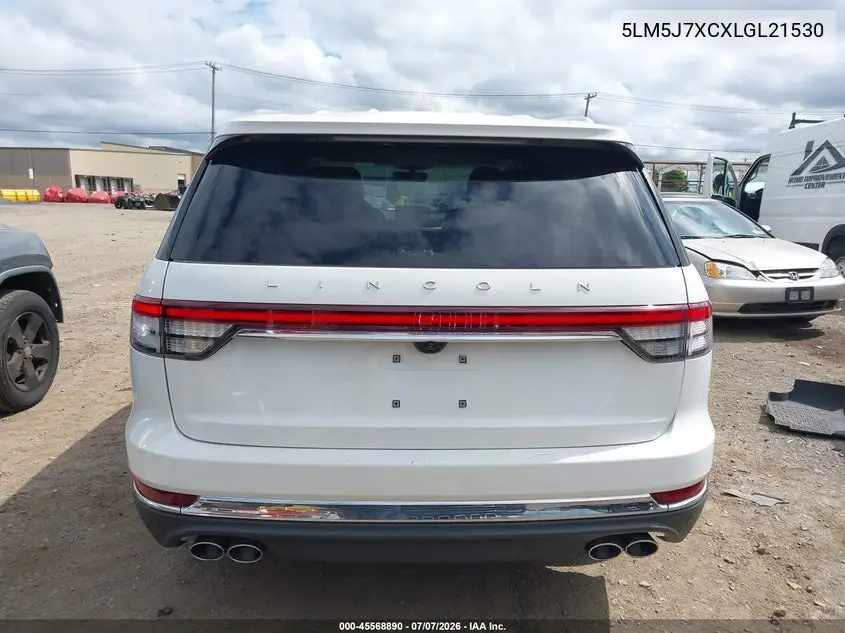 2020 Lincoln Aviator Reserve VIN: 5LM5J7XCXLGL21530 Lot: 45568890