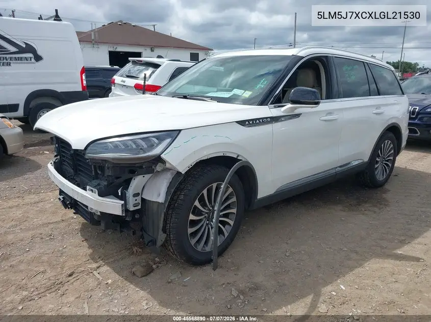 2020 Lincoln Aviator Reserve VIN: 5LM5J7XCXLGL21530 Lot: 45568890