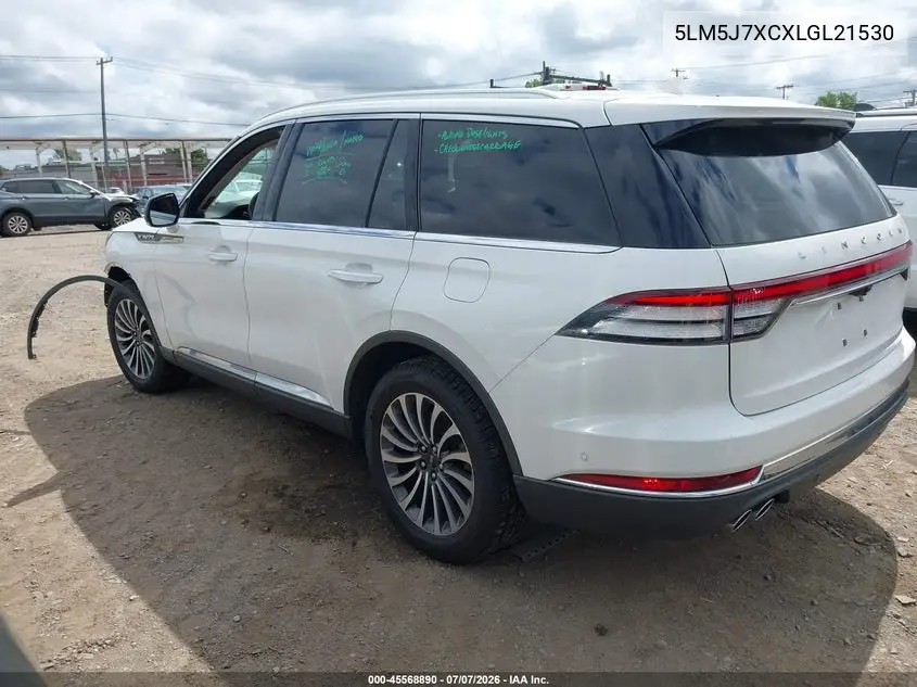2020 Lincoln Aviator Reserve VIN: 5LM5J7XCXLGL21530 Lot: 45568890