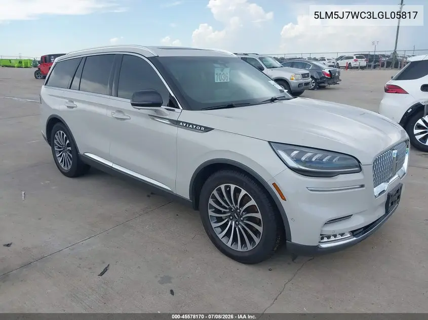 2020 Lincoln Aviator Reserve VIN: 5LM5J7WC3LGL05817 Lot: 45578170