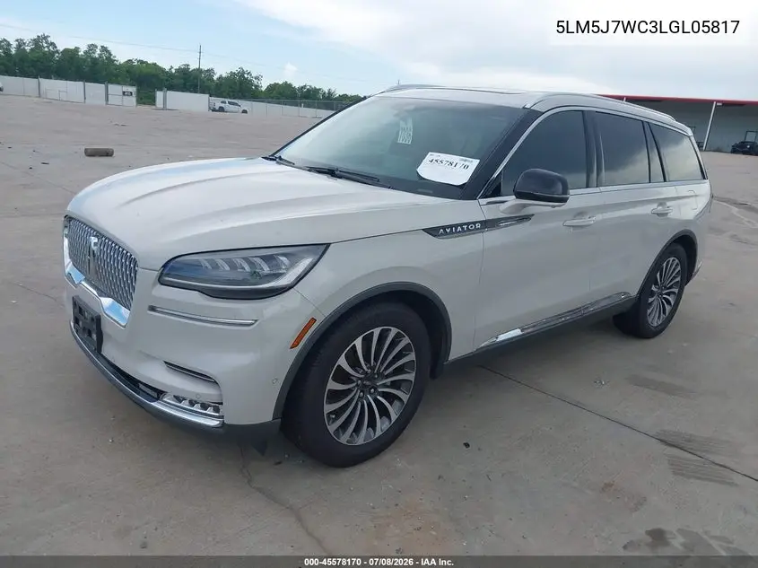 2020 Lincoln Aviator Reserve VIN: 5LM5J7WC3LGL05817 Lot: 45578170