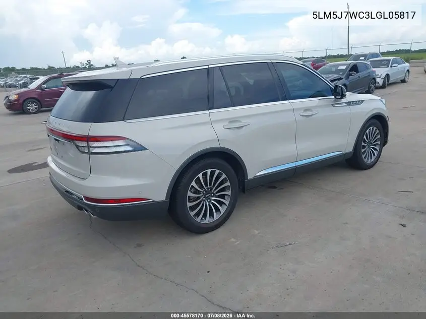 2020 Lincoln Aviator Reserve VIN: 5LM5J7WC3LGL05817 Lot: 45578170