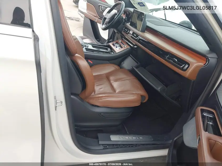 2020 Lincoln Aviator Reserve VIN: 5LM5J7WC3LGL05817 Lot: 45578170