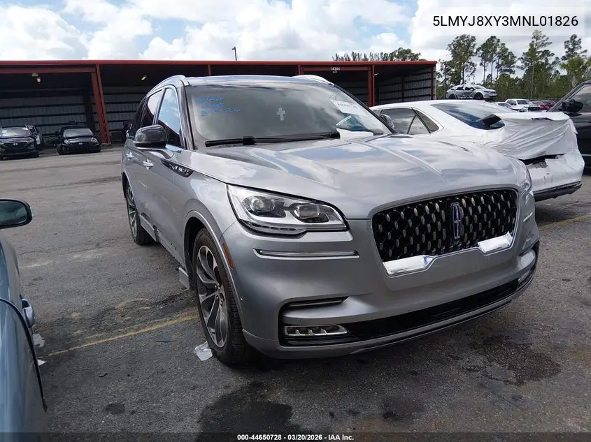 2021 Lincoln Aviator Grand Touring VIN: 5LMYJ8XY3MNL01826 Lot: 44650728