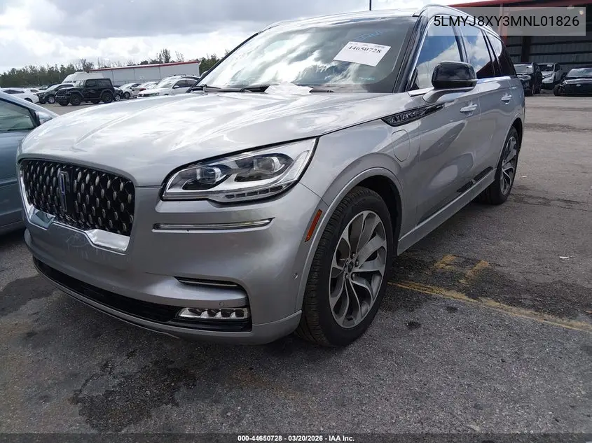 2021 Lincoln Aviator Grand Touring VIN: 5LMYJ8XY3MNL01826 Lot: 44650728