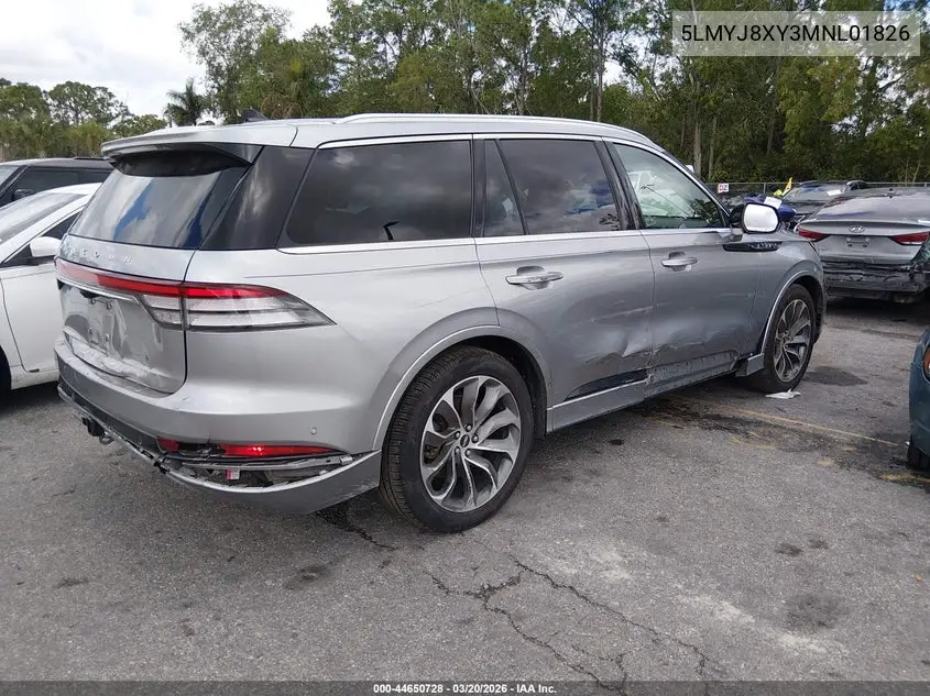 2021 Lincoln Aviator Grand Touring VIN: 5LMYJ8XY3MNL01826 Lot: 44650728