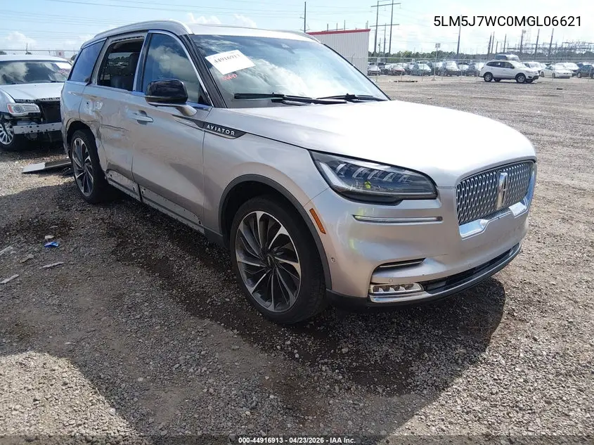 2021 Lincoln Aviator Reserve VIN: 5LM5J7WC0MGL06621 Lot: 44916913